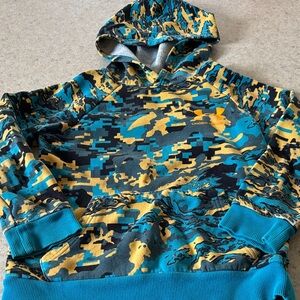 Under Armour Teal and Yellow Camo Hoodie